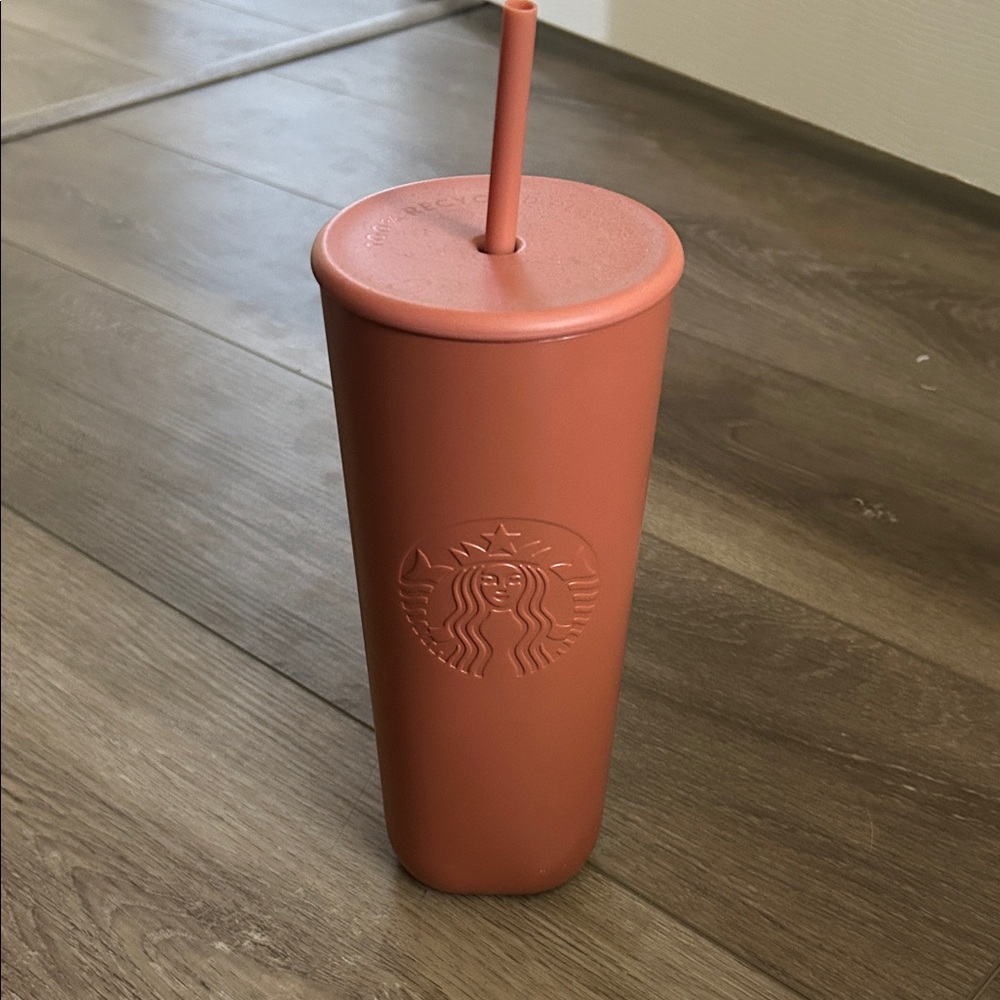 Starbucks Matte Terracotta Tumbler with Straw